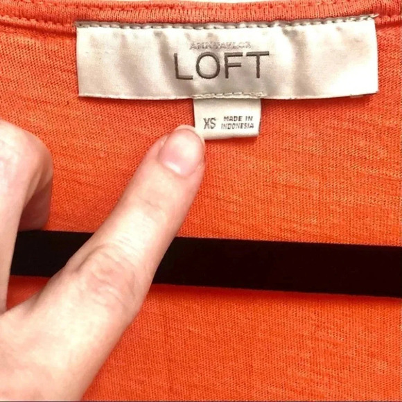 Loft Women's Orange/ Coral Sleeveless V-Neck Dress Size XS - Picture 5 of 7